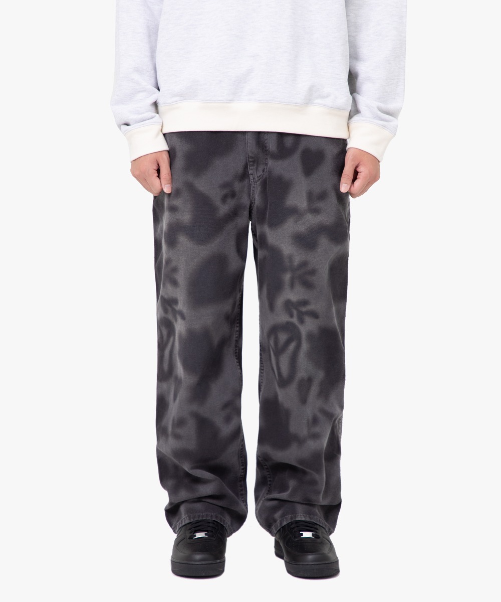 LMC LOVE AND PEACE CANVAS WORK PANTS charcoal