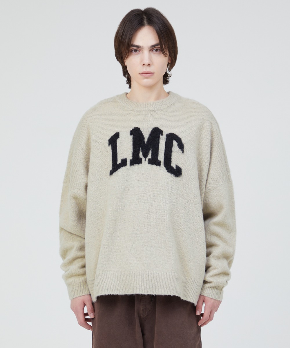 LMC BRUSHED ARCH KNIT SWEATER cream